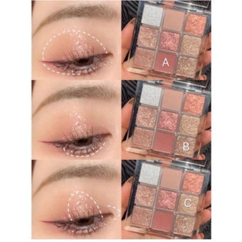 Medan Termurah Korean eyeshadow Glitter pallete Dikalu coco venus matte eyeshadow