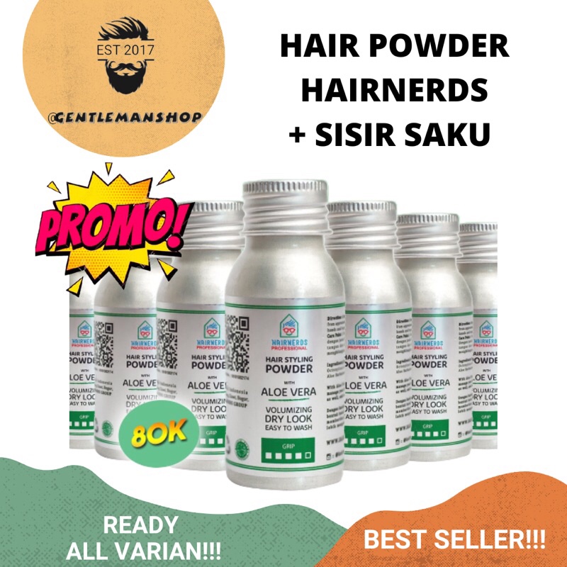 Hairnerds Professional Freestyle Dust Powder - Bubuk Hairnerds Premium - Pomade Rambut