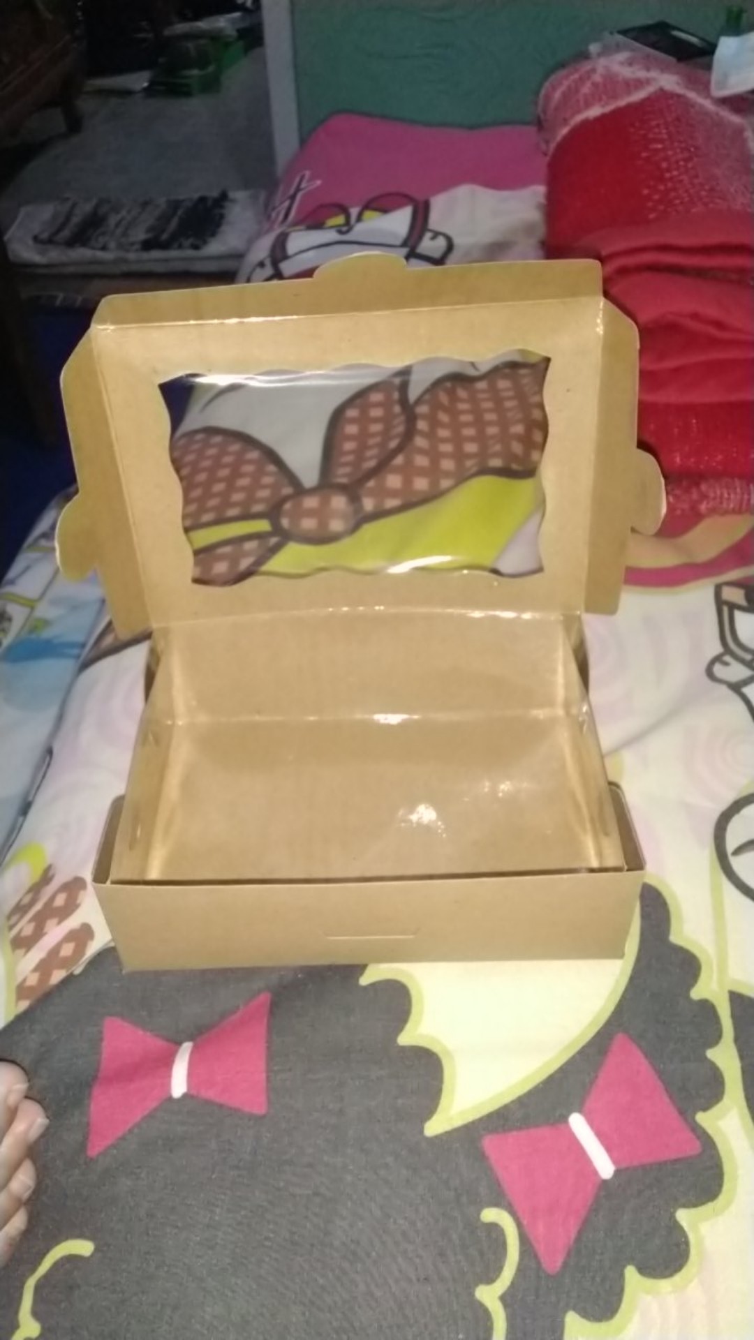 Dus Brownies/kue Kraft Laminasi Lubang Full Bukaan Depan  Uk. 16x11x5 Cm