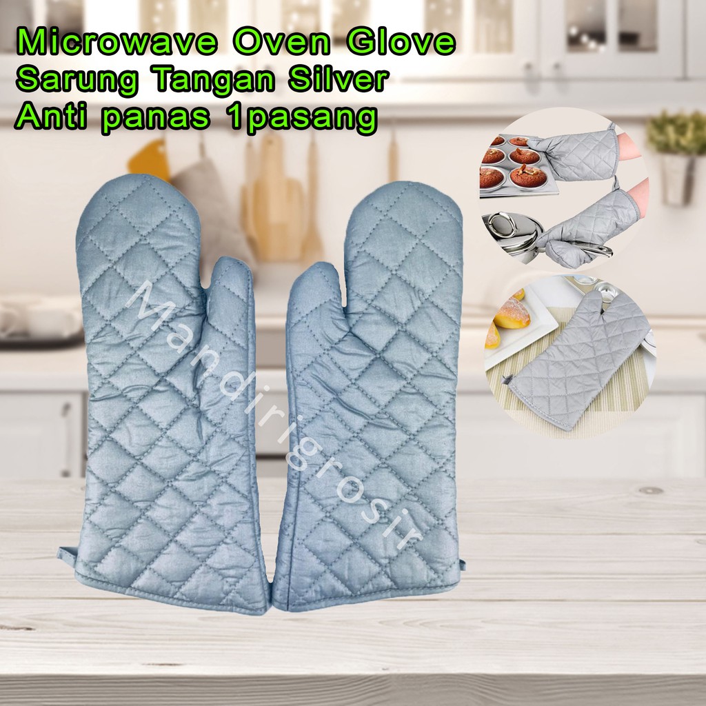 Microwave Oven Glove / Sarung Tangan Silver / Sarung Tangan 1pasang / Anti Panas