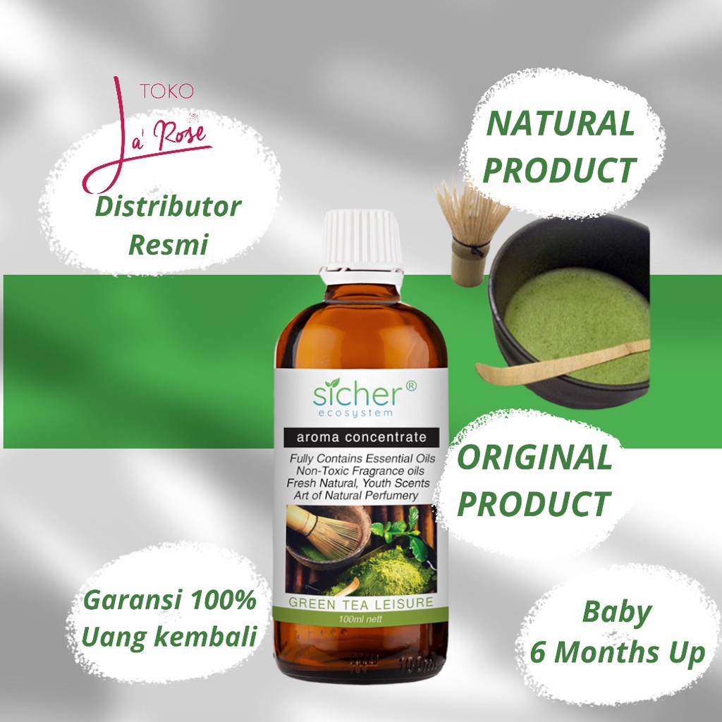 Aromatherapy Green Tea Leisure Aromaterapi Diffuser Sicher Essential Oil Natural Aroma Terapi Humidifier Minyak Teh Hijau 100ml