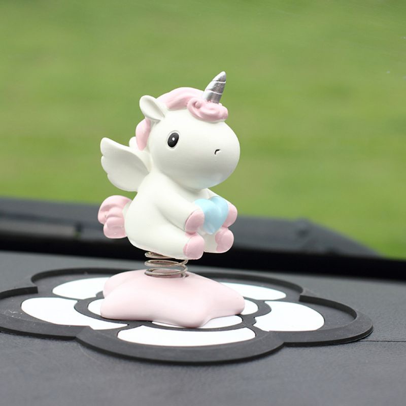 Little Pony Unicorn Pajangan Dashboard Mobil Dekorasi Bobble Head Kepala Goyang