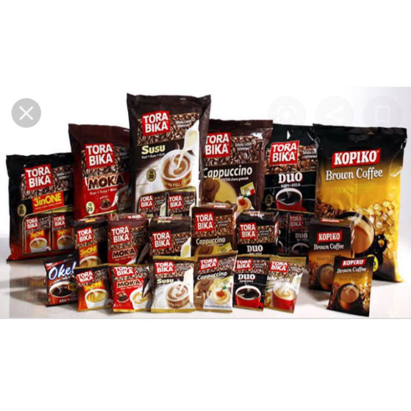 

Kopi Torabika susu/moca/3in1 Renceng