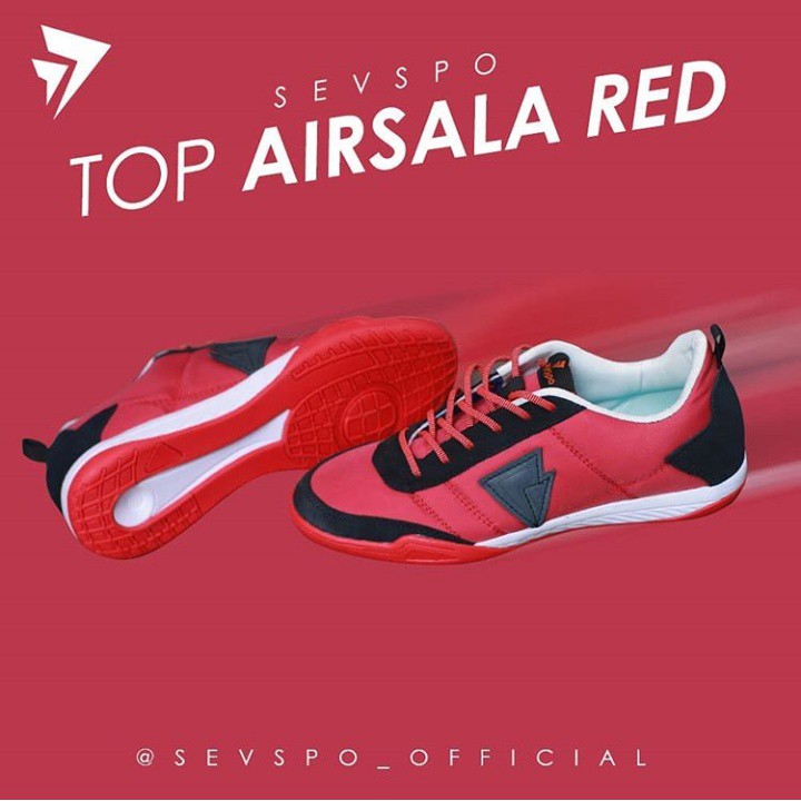 SEPATU FUTSAL ORIGINAL SEVSPO TOP AIRSALA RED