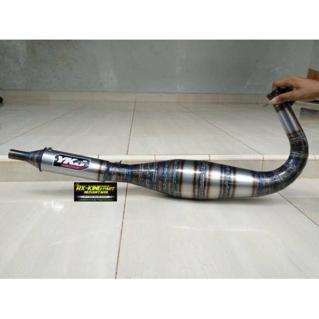Knalpot YKJ RX King Kolong Plat Cacing Kompetisi
