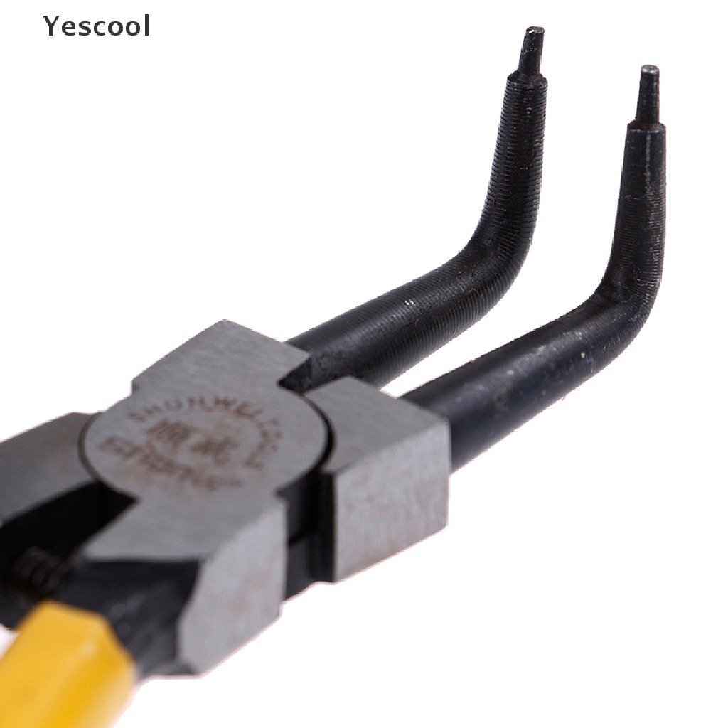 Yescool 1Pc Tang snap ring Kombinasi 7 &quot;Model Lurus / Lengkung