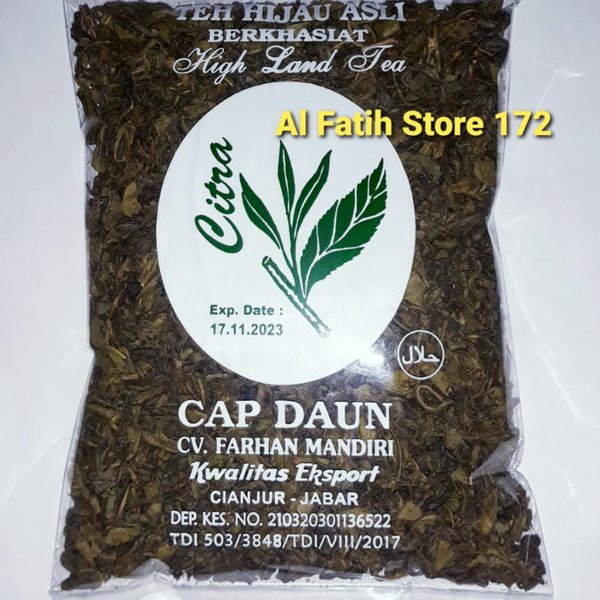 

Teh Hijau - Teh hijau ASLI - Green Tea - Teh Hijau Citra - Berkhasiat - Cap Daun - Teh Pelangsing