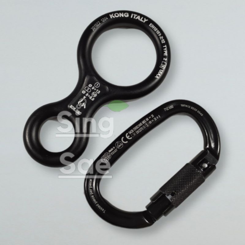 Webbing Carabiner Delta Screw Figure 8 JATAH TNI/CLIMBING/ALAT PANJAT