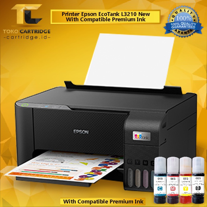 EPSON L3210 PRINTER PRINT SCAN COPY A4 ALL IN ONE ORIGINAL MULTIFUNGSI GARANSI RESMI PENGGANTI L3110 ORIGINAL ORI 100%