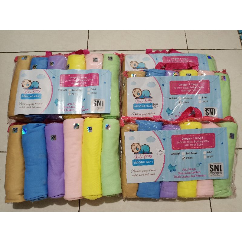 Bedong Bayi Polos Warna