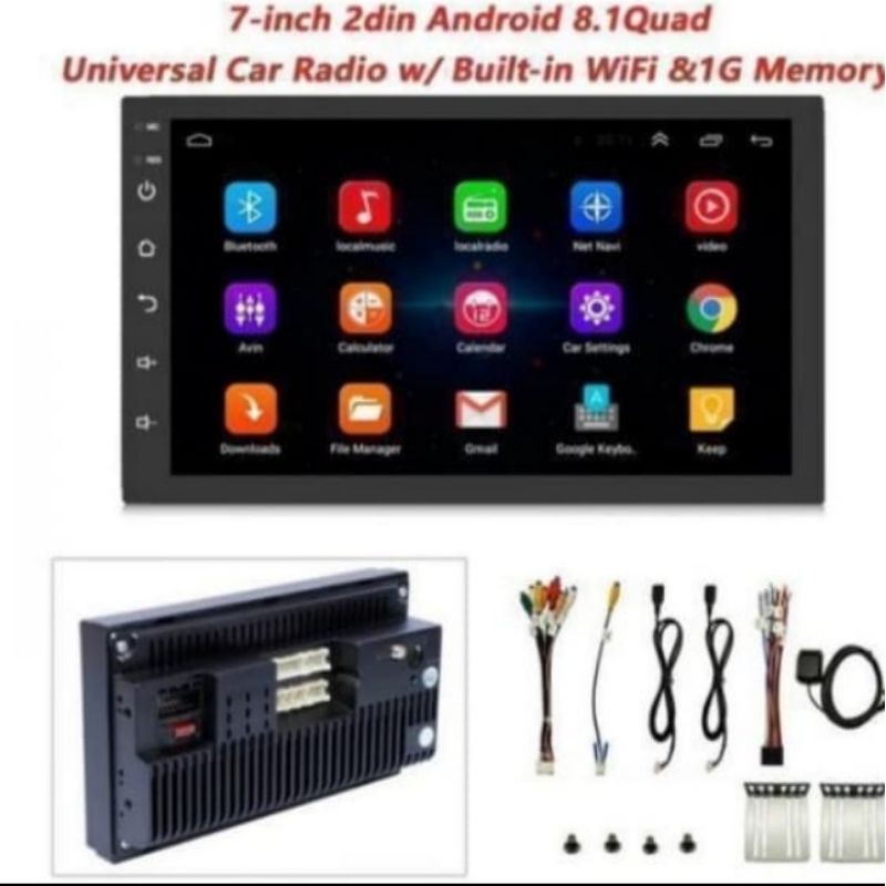 Head unit double din tape led 7-inch mobil mobilio witth mirorr android GPS
