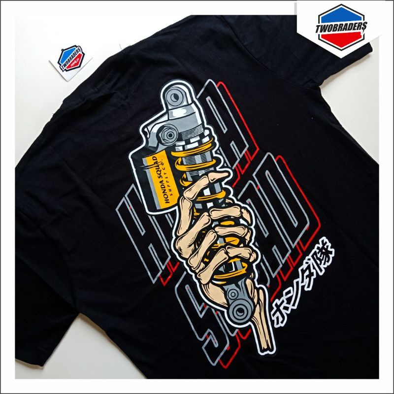 KAOS PENDEK PRIA HONDA SQUAD ORIGINAL SUSPENSI CB100 CB125 GL100 GL MP TIGER CBR150