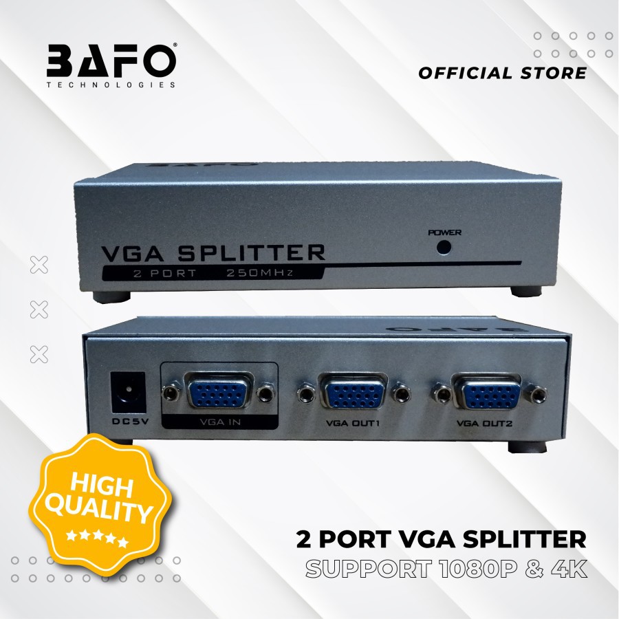 Spliter VGA 2 Port BAFO 250Mhz / Splitter 1-2