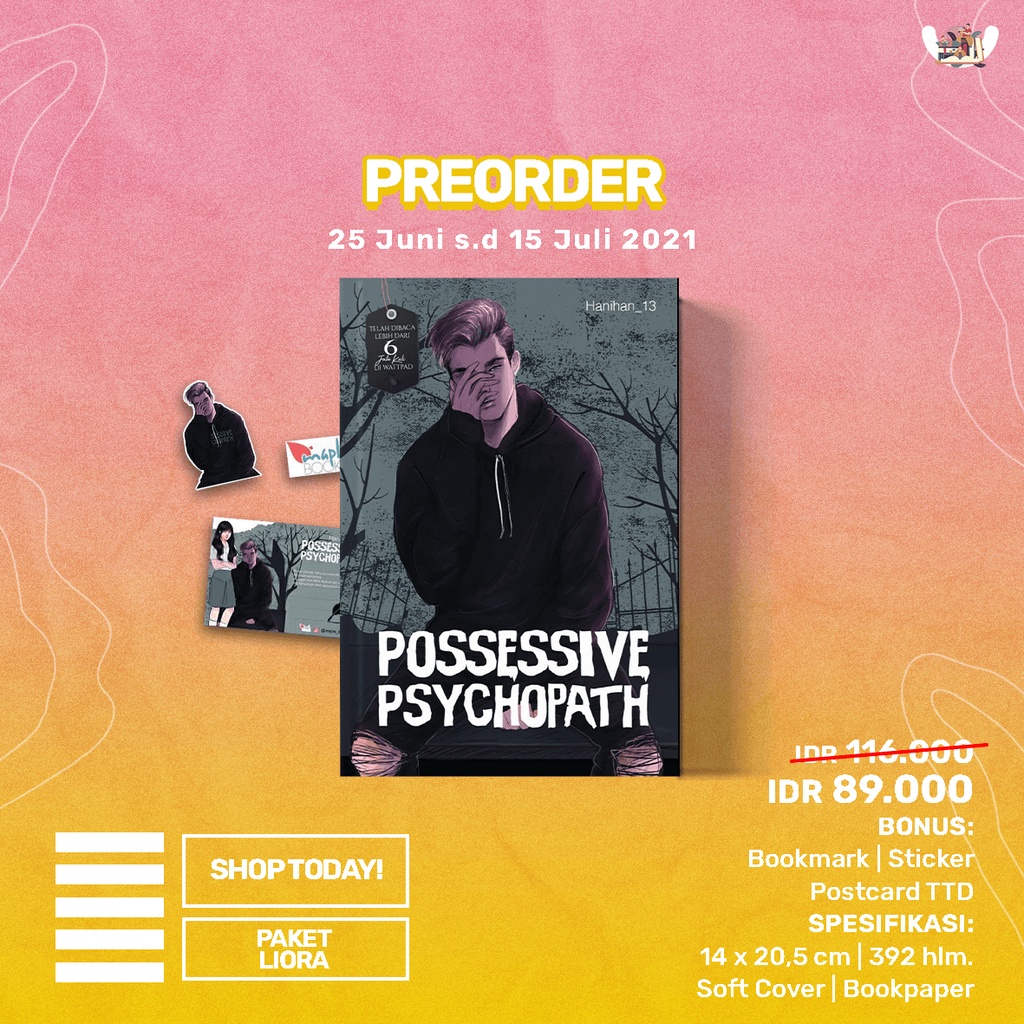 Novel POSSESSIVE PSYCHOPATH karya Hanihan-1