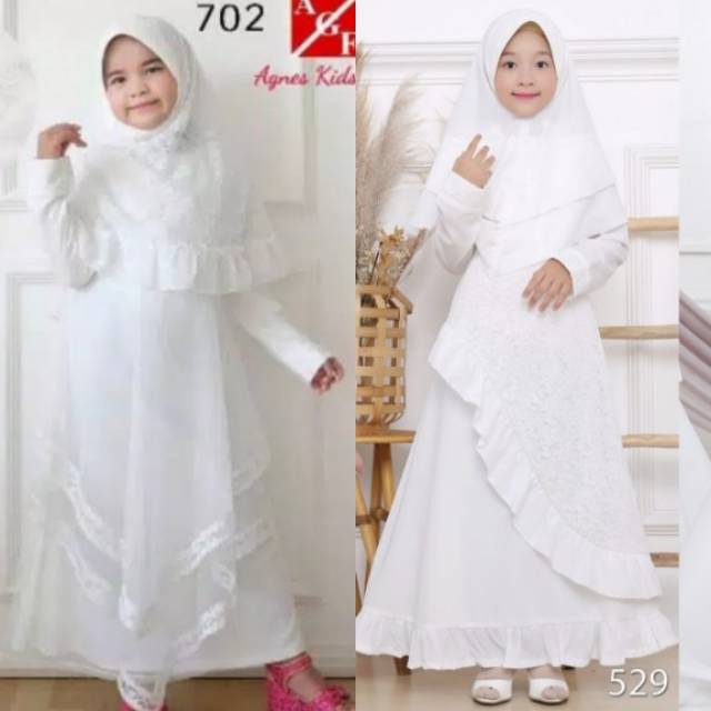  Cuci Gudang  Baju  Gamis Putih Anak  Perempuan Gamis Putih 