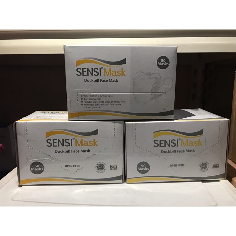 Sensi Masker Medis Duckbill Face Mask 3ply isi 50pcs