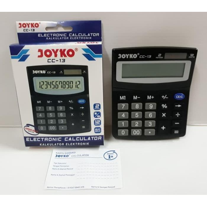 

Terlaris Kalkulator 12 Digits Joyko CC-13 Mantul