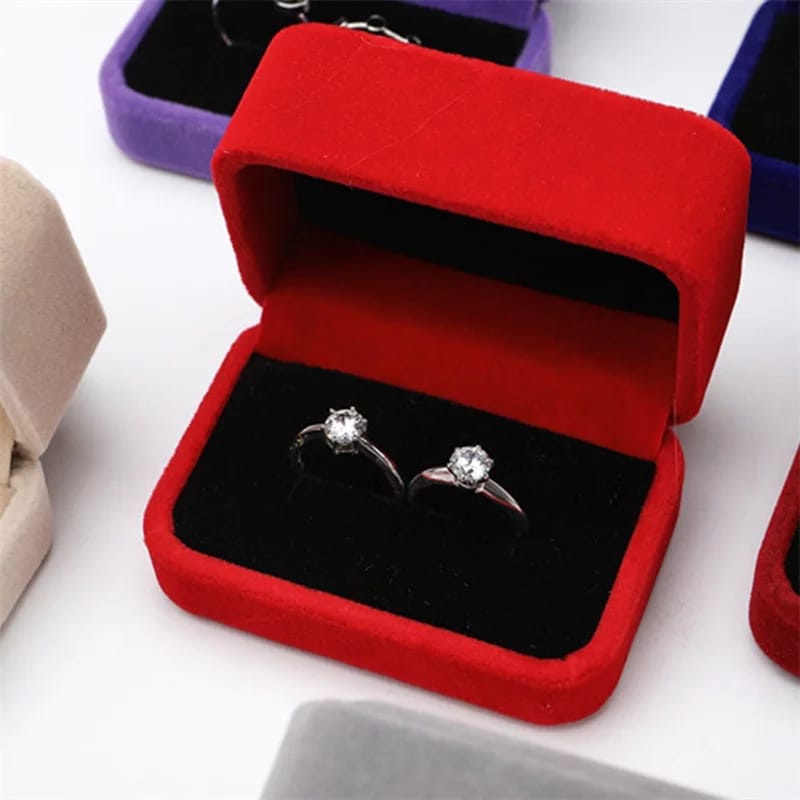 Kotak Cincin Beludru Couple Pasangan Jewelry Cincin Box Anting Bludru Penyimpanan Emas Cincin Anting Velvet Lamaran / Nikah F630