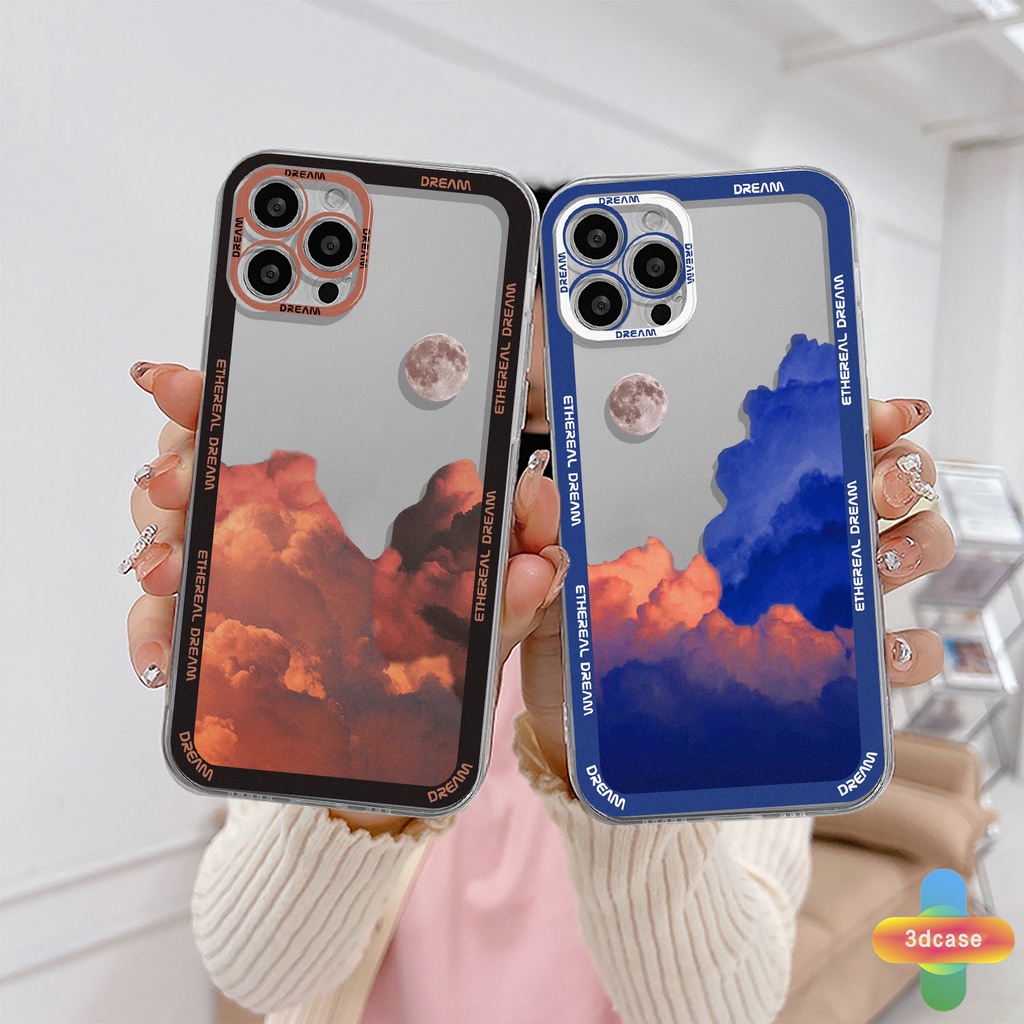 Soft TPU Case Compatible For IPhone 13 12 11 PRO MAX 6 7 6S 8 Plus X XR XS MAX 11 12 13 mini Se 2020 6SPlus 7Plus 6Plus 8Plus XSMAX A15 A16 A9 A5 A7 A5S Y12 Y20 Y15S A12 A03 Ins Colorful Clouds Transparent Case