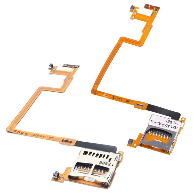 Btsg SD Card Reader Slot &amp; L/R Modul Tombol Bahu Kabel Fleksibel Pengganti Perbaikan Aksesori Cadangan Untuk NDSI