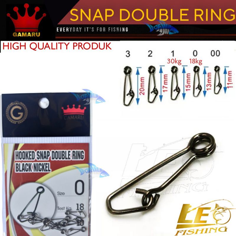 SNAP DOUBLE RING GAMARU STAINLESS STEEL SIZE 0 1 2 3 HIGH QUALITY PRODUK