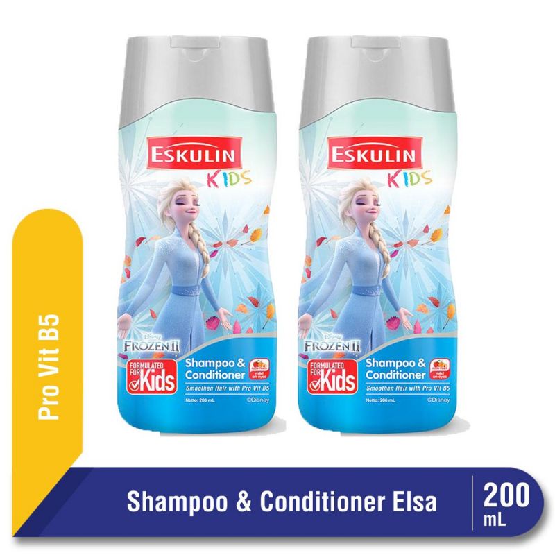 Eskulin Kids Shampoo Conditioner 200ml Shampo Konditioner Anak Disney