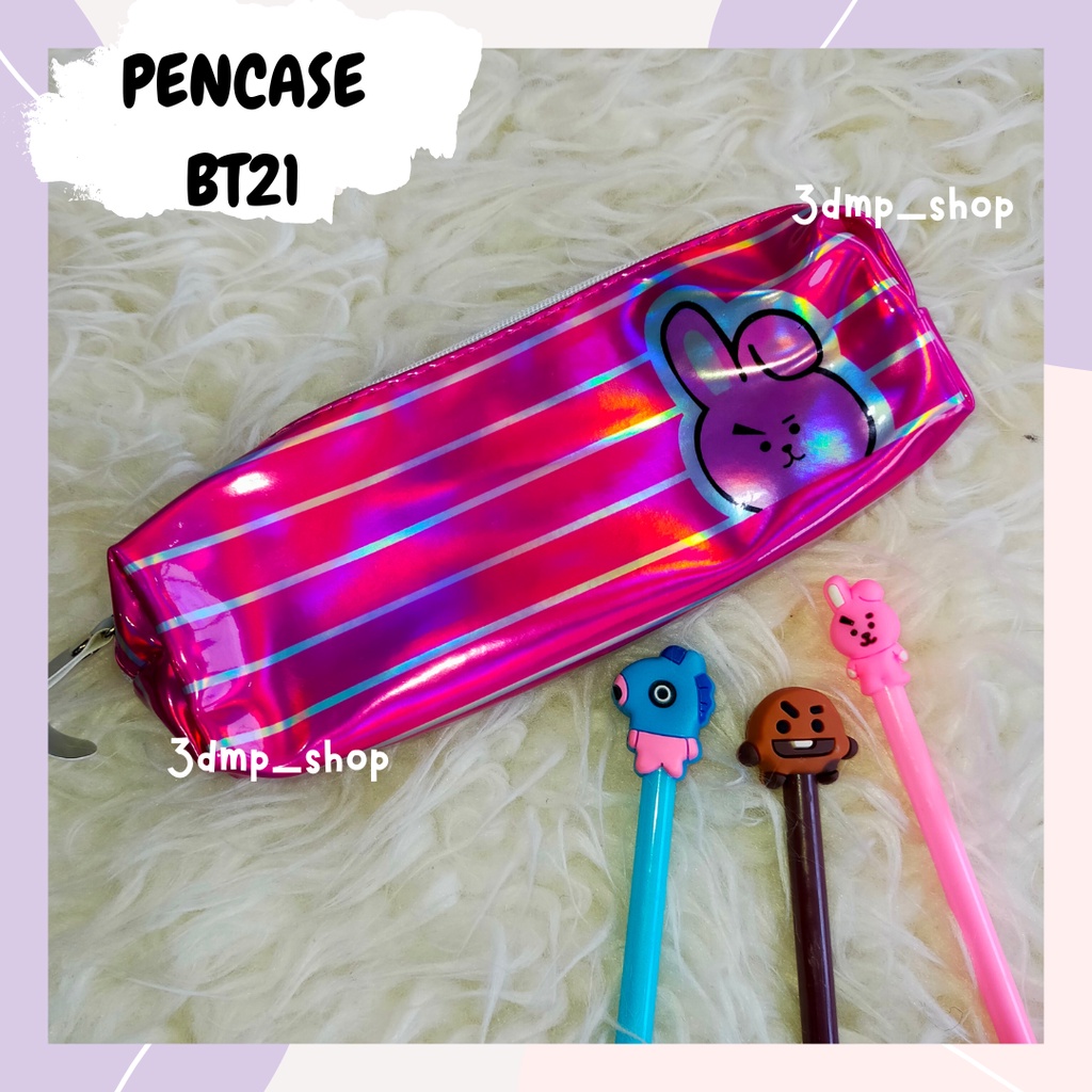 Pencase Pensilcase Pencilcsse Kotak Tempat Pensil BT21 Tata Rj Cooky Chimmy Mang Koya