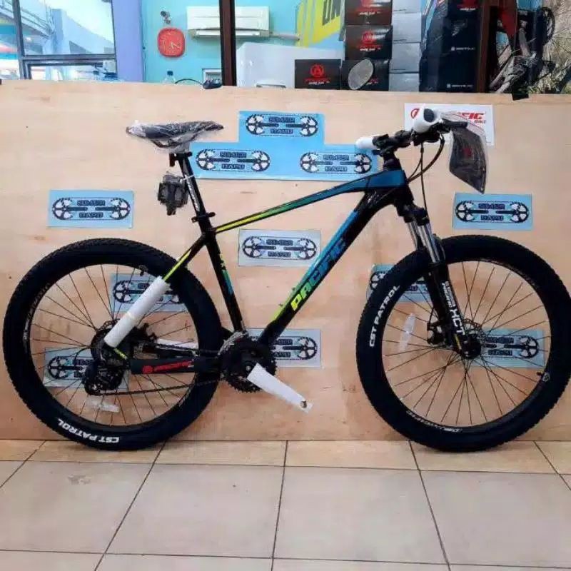 Sepeda MTB pacific 26 tranzline X6 MTB Alloy 26 Inci Steel 3x8Sp Disc Brake Mountain Bike