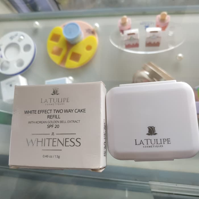 la tulipe refill white effect spf20 / refill bedak padat