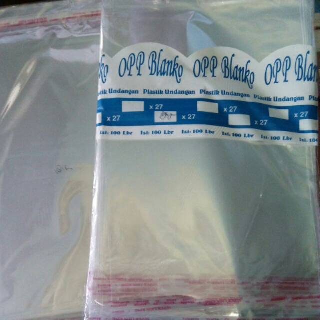 

Plastik Opp ( 19,5 x27 cm ) dengan lem