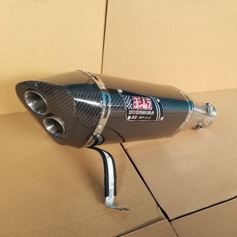 Knalpot Racing Yoshimura R11 Vixion R15 v2 v3 CBR CB Tiger MP Pulsar 200NS  Verza Byson Xabre GSX MX-5