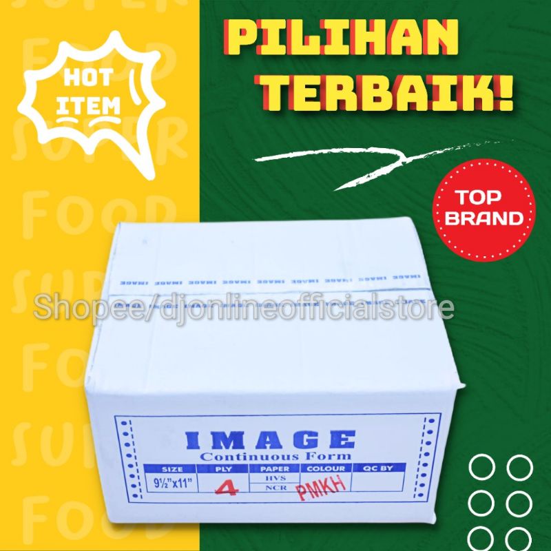 

KERTAS CONTINUOUS FORM 4 PLY ANTI MACET MEREK IMAGE