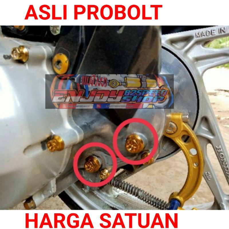 Baut Pb probolt Oli Gardan plus rengkes Honda matic Beat scopy old vario 110  ( Harga set 6 pcs)