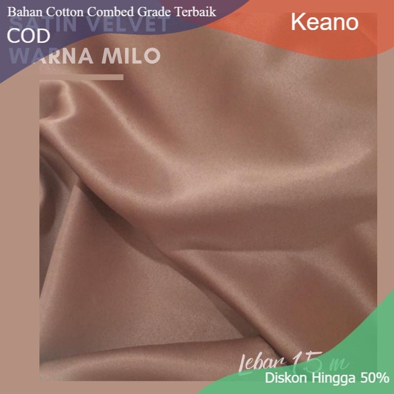 Spesial Kain Satin Velvet Premium Warna Milo