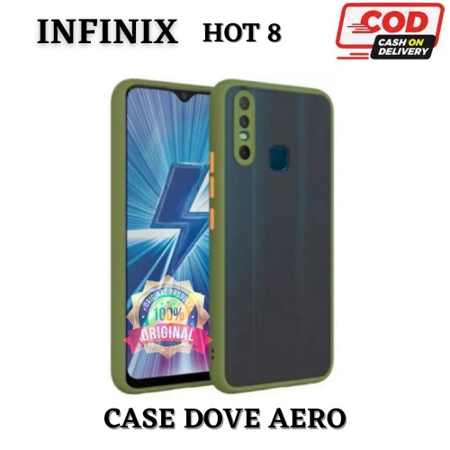 Case Handphone Keren For (INFINIX HOT 8) Case Dove Aero Matte Transparan Soft Fuze Frosted Karet Silikon ...