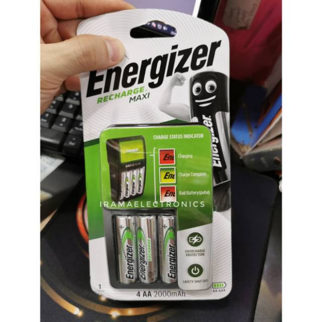 CHARGER BATRE ENERGIZER Recharge MAXI FREE 4x BATTERY AA 2000 maH