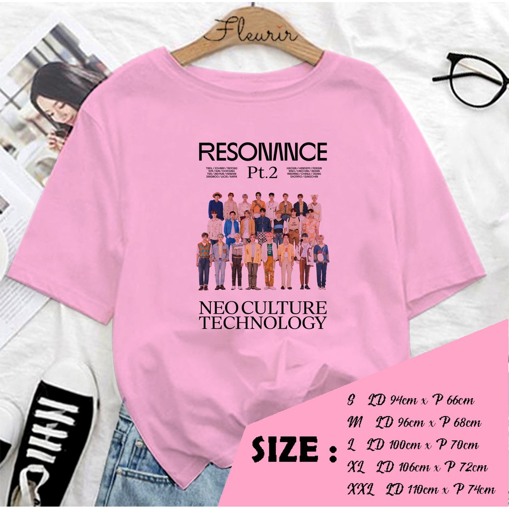 FLEURIR - NCT ALL RESONANCE PART 2 KAOS OVERSIZE KATUN KAOS WANITA DEWASA TUMBLR TEE UNISEX JUMBO