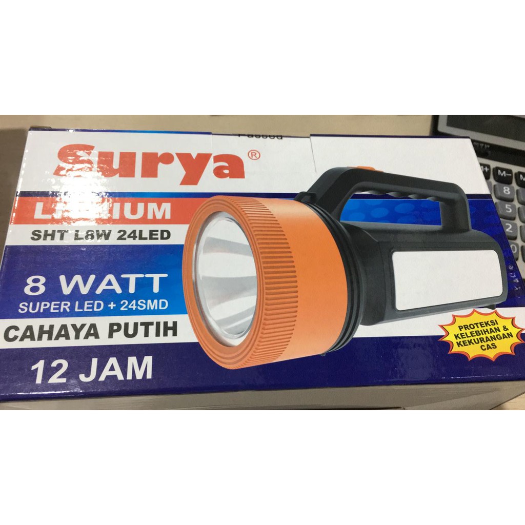 Senter lampu LED Surya SHT L8W 24LED