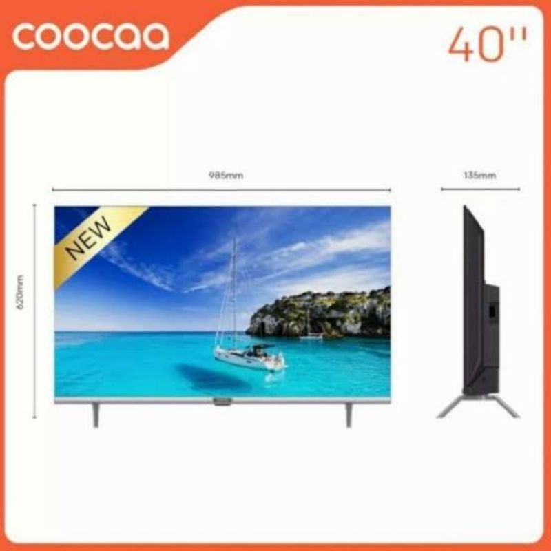 COOCAA 40S3U LED TV SMART TV DIGITAL 40 INCH DVB T2 BEZEL LESS NEW