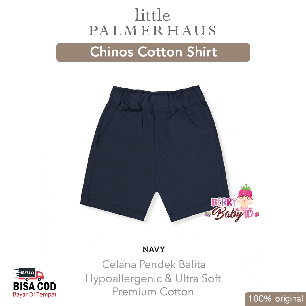 Little Palmerhaus Chinos Cotton Shorts Chino Celana Pendek Bayi Anak Balita Berry Mart