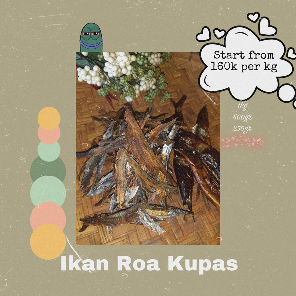 

Rizkika Ikan Roa Asap Kupas (tanpa kulit, kepala, tulang)