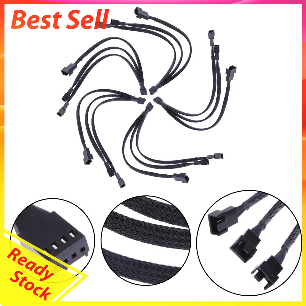 Kabel Extension Splitter 4pin PWM 1 Ke 3 Arah Warna Hitam Untuk Kipas Angin