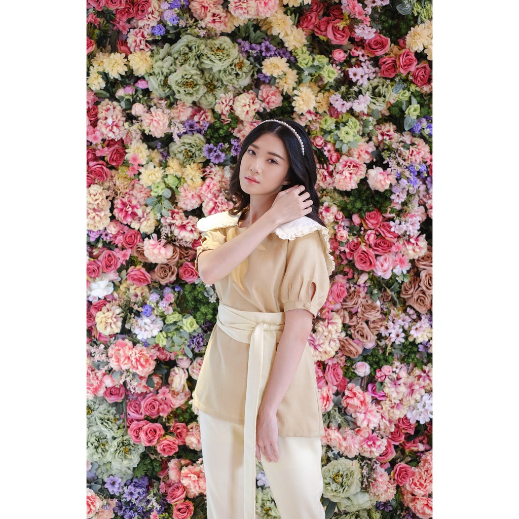 PUFF SLEEVE SQUARE NECK WITH OBI SET