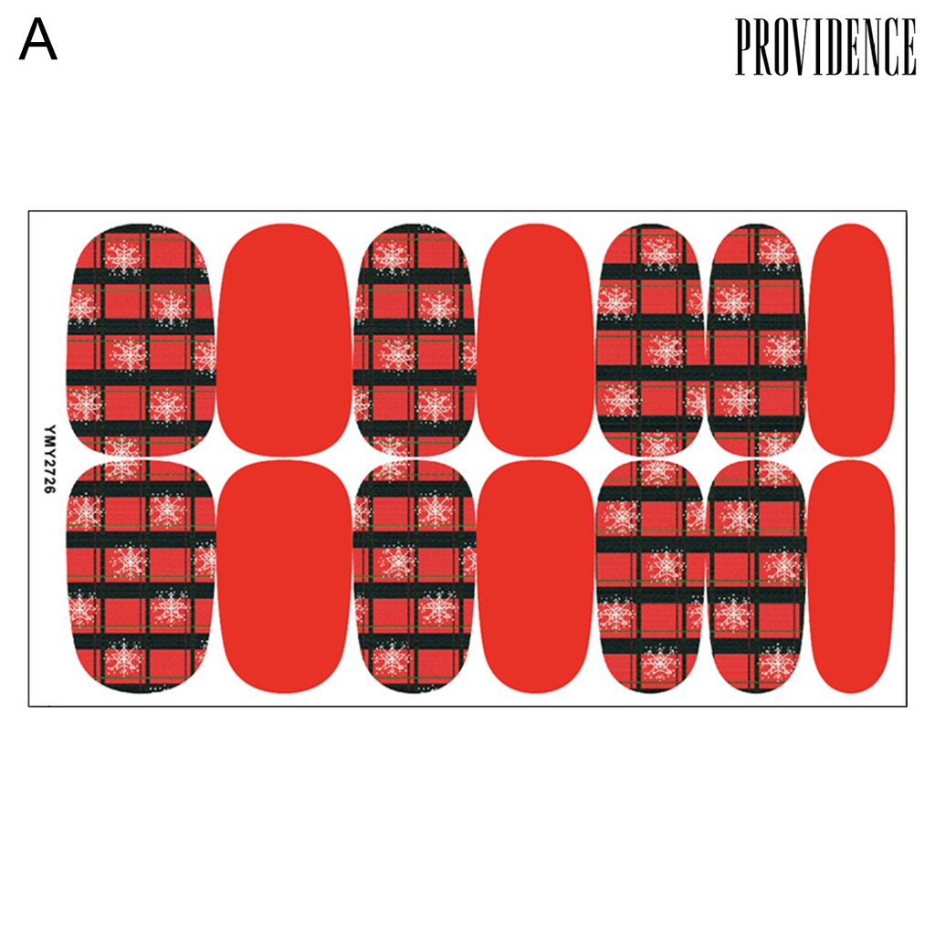 Providence Nail Sticker Christmas Patterns Plaid Effects Ultra Thin Colorful Tape Series Plaid Stitching Decor Sticker for Winter