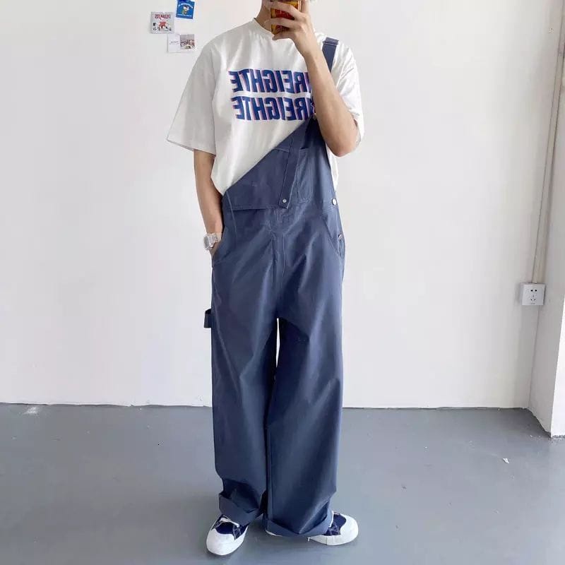 JUMPSUIT OVERALL CELANA  KOREA AMERICAN DRILL PRIA WANITA