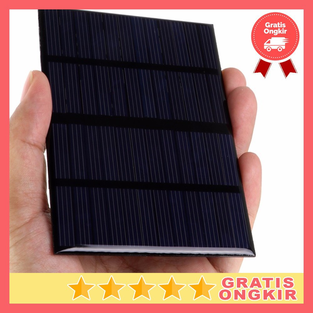 Grab Medan DIY Mini Star Solar Panel 12V 1.5W - CNC85X115-18 - Black