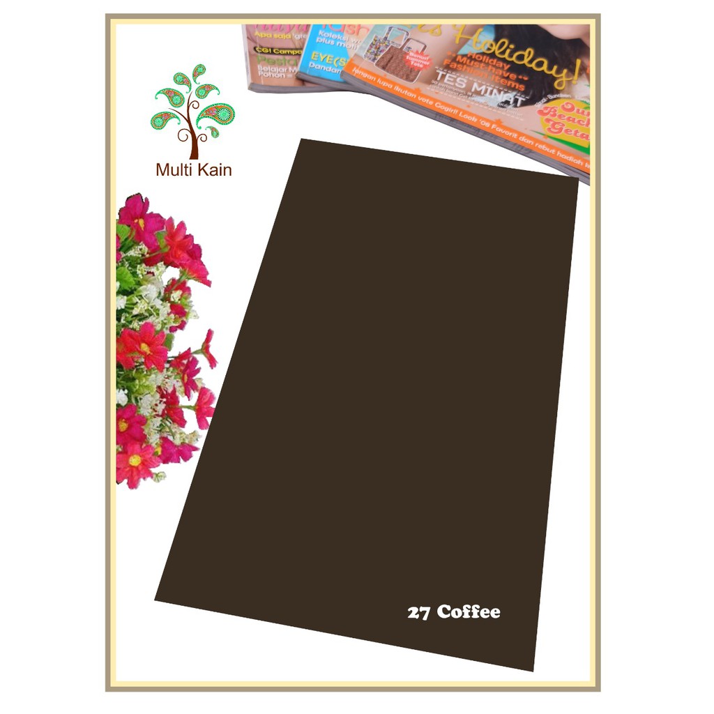 Bahan multi Kain Tile / Tille / Tule Polos Stretch / Spandex Tinggi 1,5 meter Grosir / Meteran-27 coffee