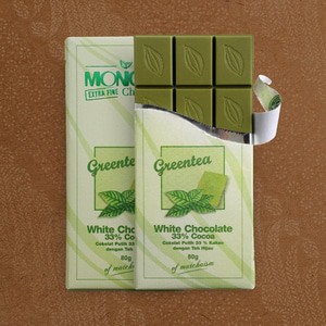 

Cokelat Green Tea Coklat Chocolate 33% Coklat Putih Monggo 80 gram