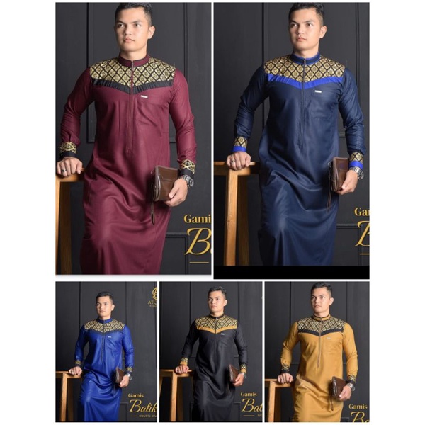 GAMIS jubah lebaran ATQIYA MOTIF BATIK 5