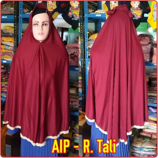 Jilbab Hijab Kerudung instan jumbo ori AIP Renda Tali